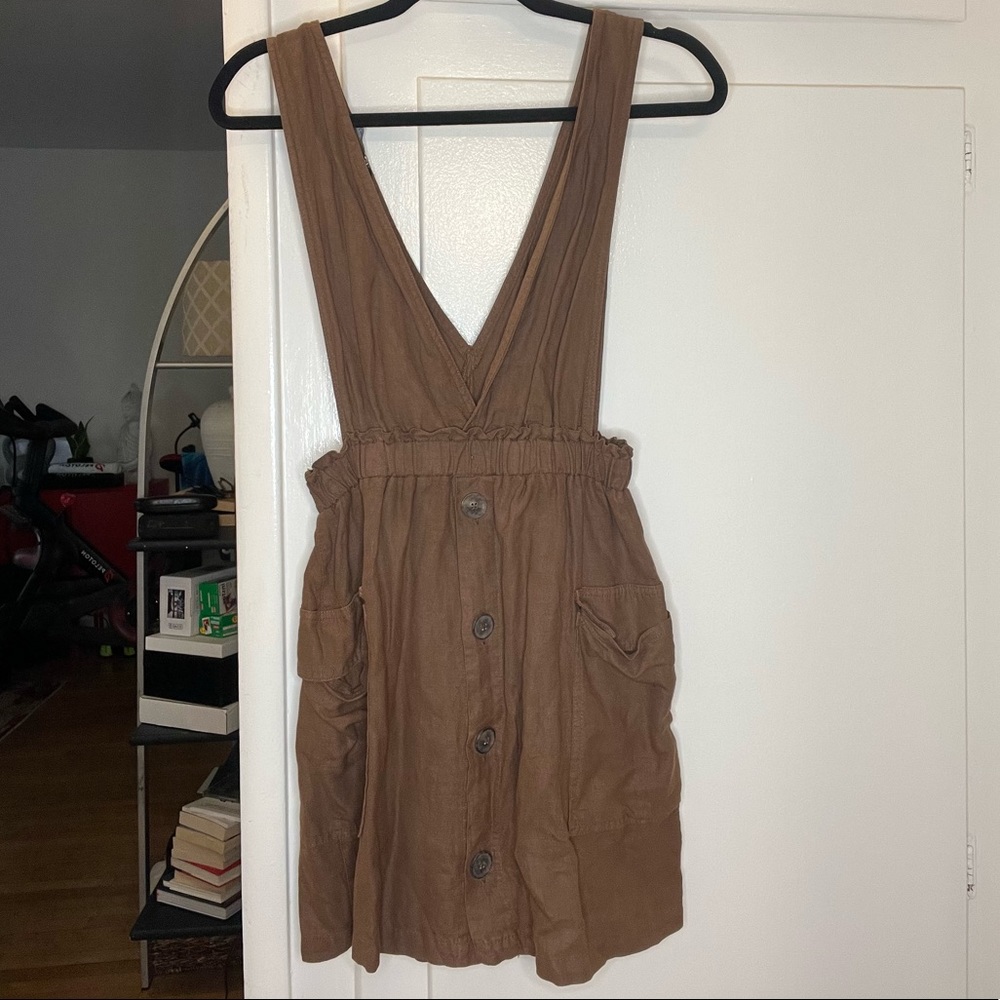 Brown Overall Dress